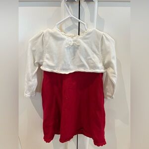 Emile et rose 9m Stylish Red and White Kids dress